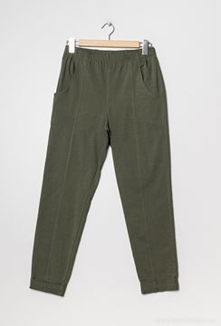 Picture of PULL UP KHAKI TROUSER STRETCH WITH ELASTICATED WAIST